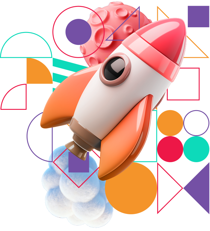 Grid with floating cloud